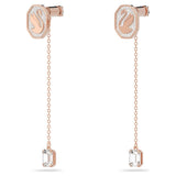 Swarovski Signum Drop Earrings Swan White Rose gold-tone plated  ONE SIZE
