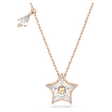 Swarovski Stella Necklace with pendant Kite cut Star White Rose gold-tone plated  38CM x 43 CM