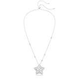Swarovski Stella Neckalce with pendant Mixed cuts Star White Rhodium plated