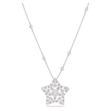 Swarovski Stella Neckalce with pendant Mixed cuts Star White Rhodium plated