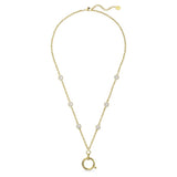 Swarovski Curiosa Necklace with ring pendant Yellow Gold-tone plate  55 CM