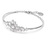 Swarovski Gema Bangle Flower White Rhodium plated MEDIUM