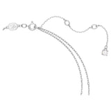 Swarovski Gema layered Necklace Flower White Rhodium plated  36CM X 41CM