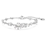 Swarovski Gema Bracelet Mixed cuts Flower White Rhodium plated  MEDIUM