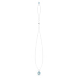 Swarovski Signum Necklace with pendant Swan Blue Rhodium plated  70 CM
