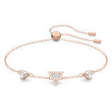 Swarovski Ortyx Bracelet Triangle cut White Rose gold-tone plated  MEDIUM