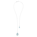 Swarovski Signum Y Necklace Swan Blue Rhodium plated