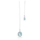 Swarovski Signum Y Necklace Swan Blue Rhodium plated