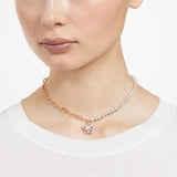 Swarovski Stella Necklace pendant Crystal pearls Star White Rose gold-tone plated  38CM X 43CM
