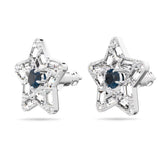 Swarovski Stella Stud EarringsStar Blue Rhodium plated ONE SIZE