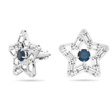 Swarovski Stella Stud EarringsStar Blue Rhodium plated ONE SIZE