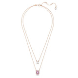 Swarovski Millenia Layered Necklace Octagon cut Rose gold-tone plated