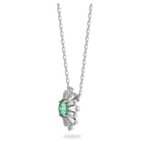 Swarovski Sunshine Neckalce with Pendant Green Rhodium plated  13 3/4 inch
