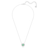 Swarovski Sunshine Neckalce with Pendant Green Rhodium plated  13 3/4 inch