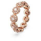Swarovski Constella Ring Round cut,  White, Rose Gold-Tone Plated Size-52