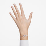 Swarovski Lovely Bracelet Heart, White, Rhodium Plated