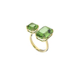 Swarovski Millenia Cocktail Ring Octagon cut, Green, Gold-tone plated, 52