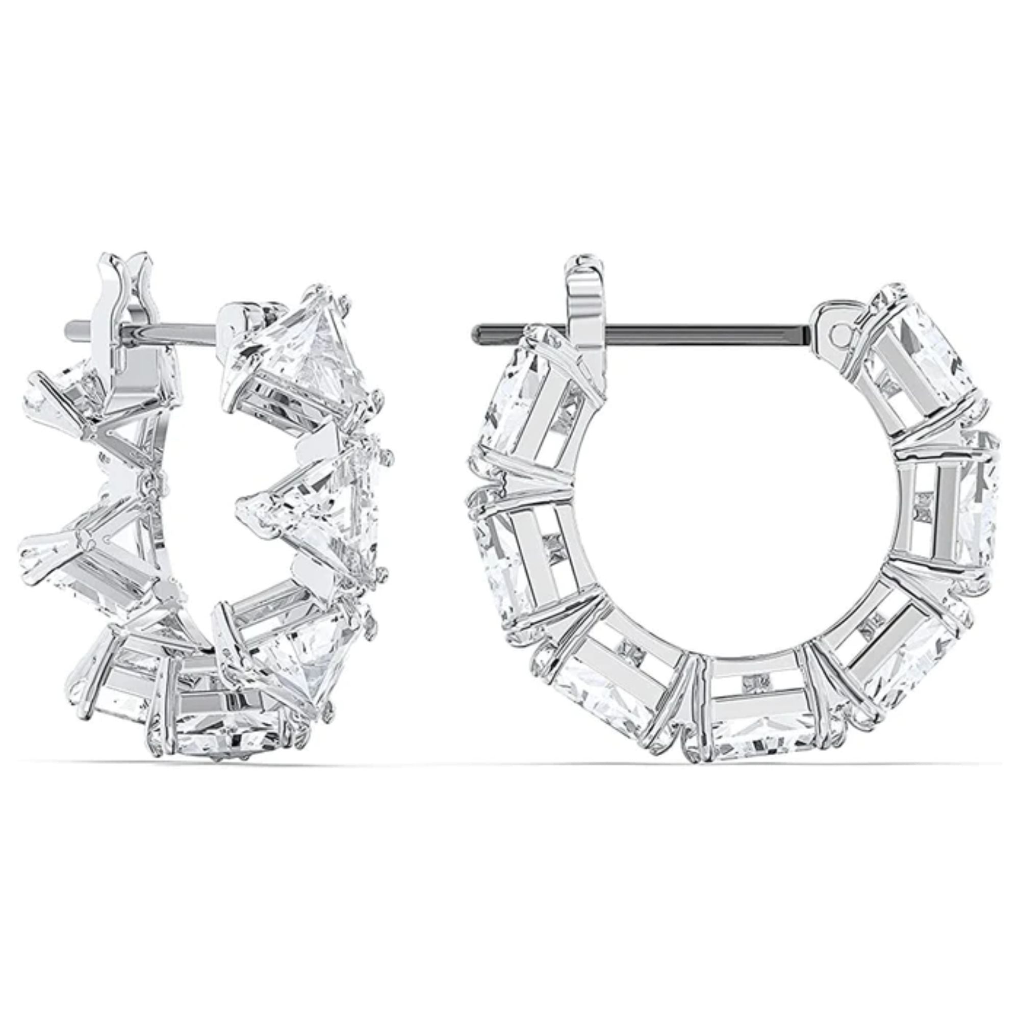 Swarovski Ortyx Hoop Earrings Triangle cut, Small, White, Rhodium plated | Earring | Earrings | Fashion Jewellery | Women | Women Earrings | Womens Swarovski Ortyx Hoop Earrings Triangle cut, Small, White, Rhodium plated | Earring | Earrings | Fashion Jewellery | Women | Women Earrings | Womens