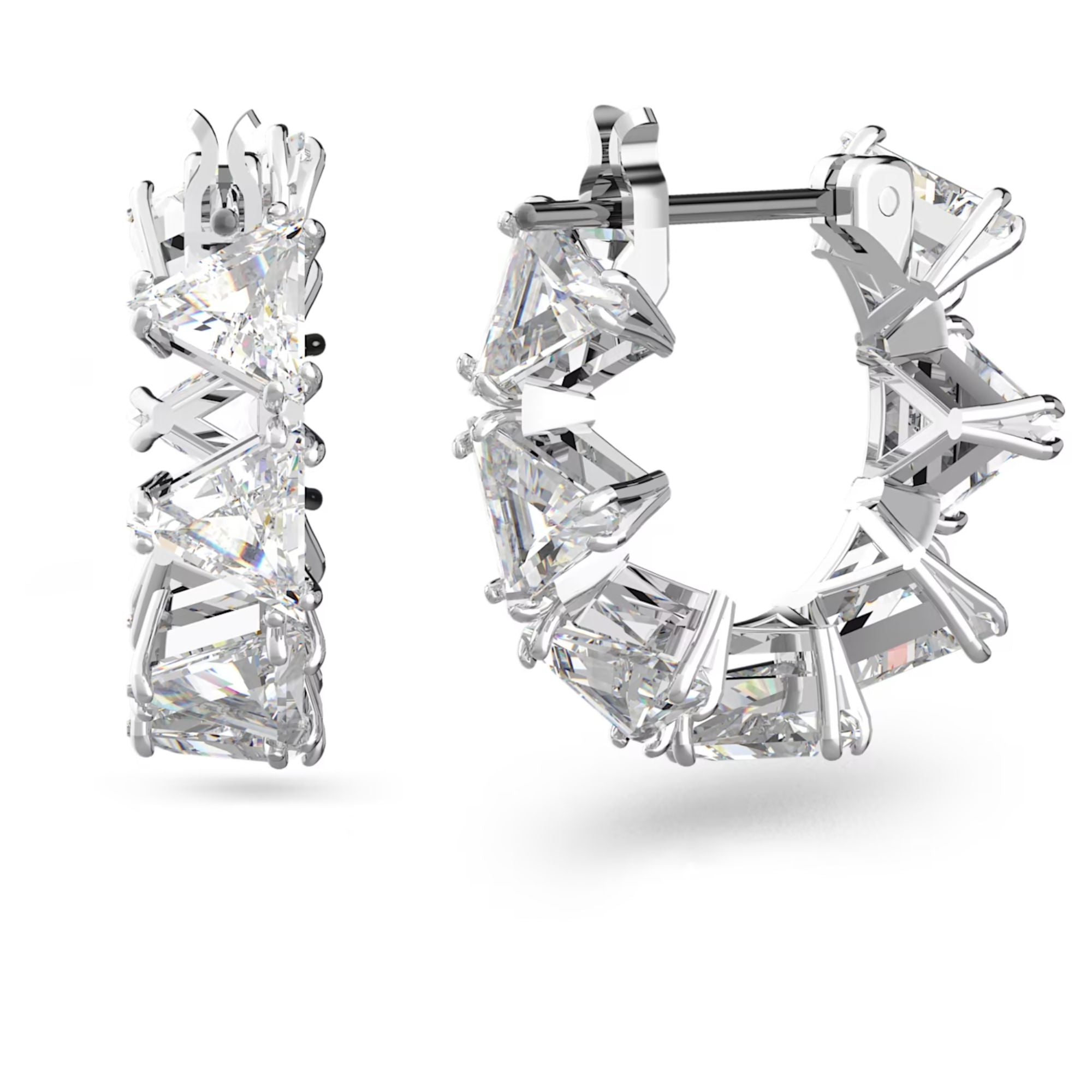 Swarovski Ortyx Hoop Earrings Triangle cut, Small, White, Rhodium plated | Earring | Earrings | Fashion Jewellery | Women | Women Earrings | Womens Swarovski Ortyx Hoop Earrings Triangle cut, Small, White, Rhodium plated | Earring | Earrings | Fashion Jewellery | Women | Women Earrings | Womens