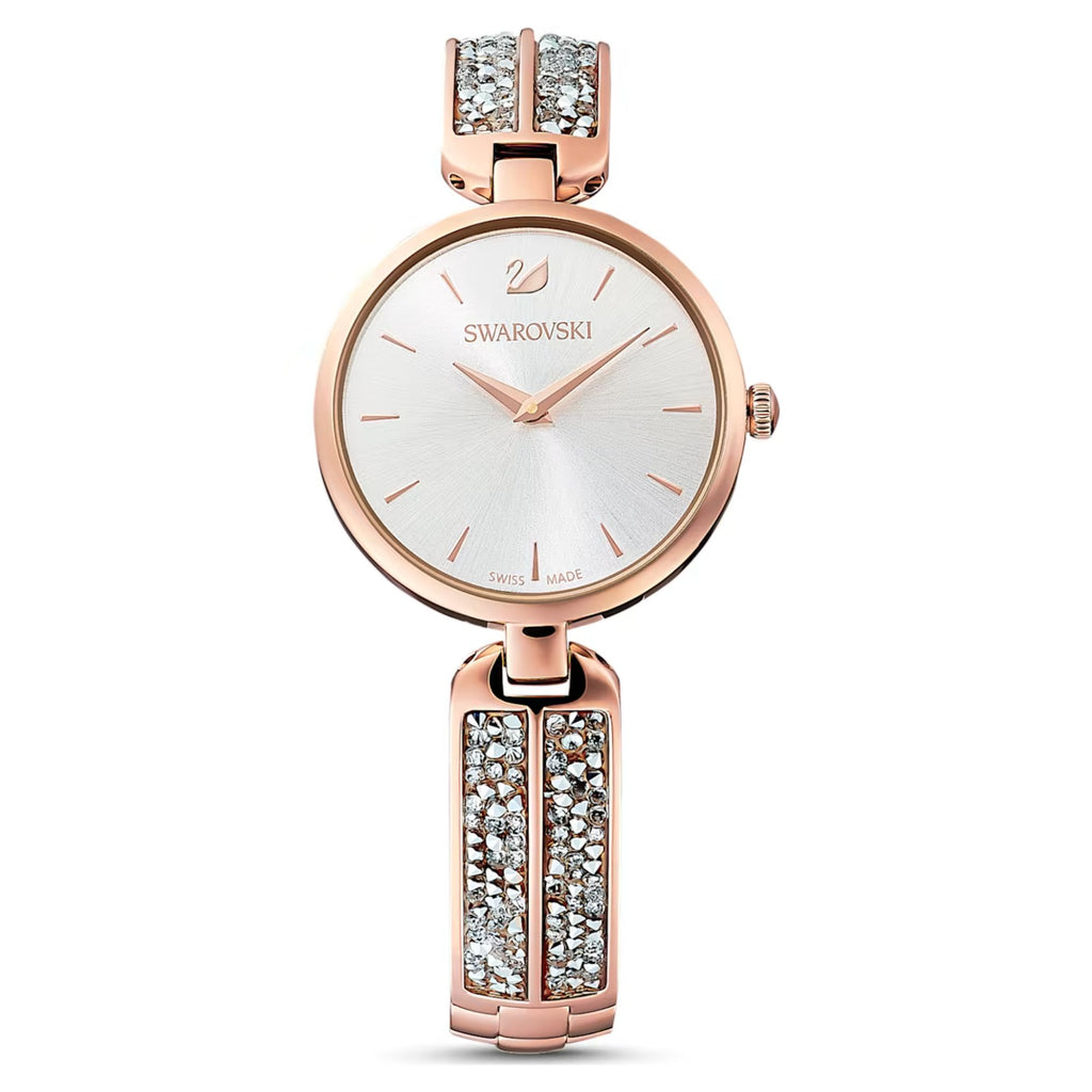 Swarovski Dream Rock watch Swiss Made, Metal bracelet, Rose gold-tone ...