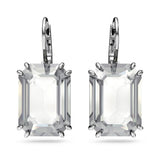 Swarovski Millenia Drop Earrings Octagon cut, White, Rhodium plated