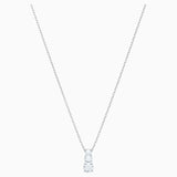 Swarovski Attract Trilogy Round Pendant White, Rhodium Plated