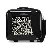 Ted Baker Take Flight Zebra Cosmetic Case Vanity BlacknWhite