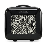 Ted Baker Take Flight Zebra Cosmetic Case Vanity BlacknWhite