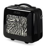Ted Baker Take Flight Zebra Cosmetic Case Vanity BlacknWhite