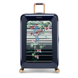 Ted Baker Take Flight Pergola Stripe Check-In Large Luggage Dark Blue