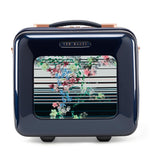 Ted Baker Take Flight Pergola Stripe Cosmetic Case Vanity Dark Blue