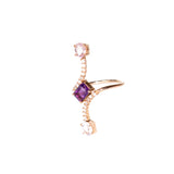 TerzihanÃ¢Â 14 Carat Pink Gold Ring With Diamonds Size 4.5