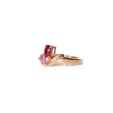 Terzihan 14 Carat Pink Gold Ring With Diamonds Size 7