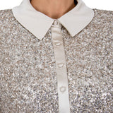 Theia Phoebe Sequin Shirt  Gown