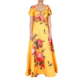 Theia Peyton Printed Mikado Gown