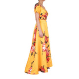 Theia Peyton Printed Mikado Gown