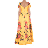 Theia Peyton Printed Mikado Gown