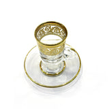 Timon Gift Box Of 6 Pcs Dessie Tea Saucer Gold