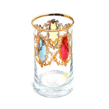 Timon Gift Box Of 6 Pcs Doninzetti Long Drink Glass 5 Colour Gold