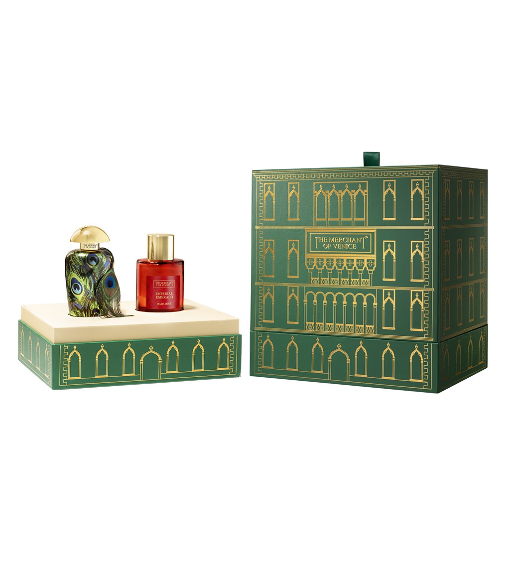 The Merchant of Venice Imperial Emerald EDP 100ml + Hair Mist 100ml | Beauty | Beauty Niche Fragrances | Beauty Niche fragrances Gift Set | EID2023 | Spring Festival The Merchant of Venice Imperial Emerald EDP 100ml + Hair Mist 100ml | Beauty | Beauty Niche Fragrances | Beauty Niche fragrances Gift Set | EID2023 | Spring Festival