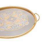 Tresors Bordeaux Gold Round Tray Dia 48 Cm