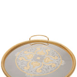 Tresors Bordeaux Gold Round Tray Dia 48 Cm