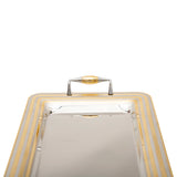 Tresors Pied De Poule Gold Rectangular Tray