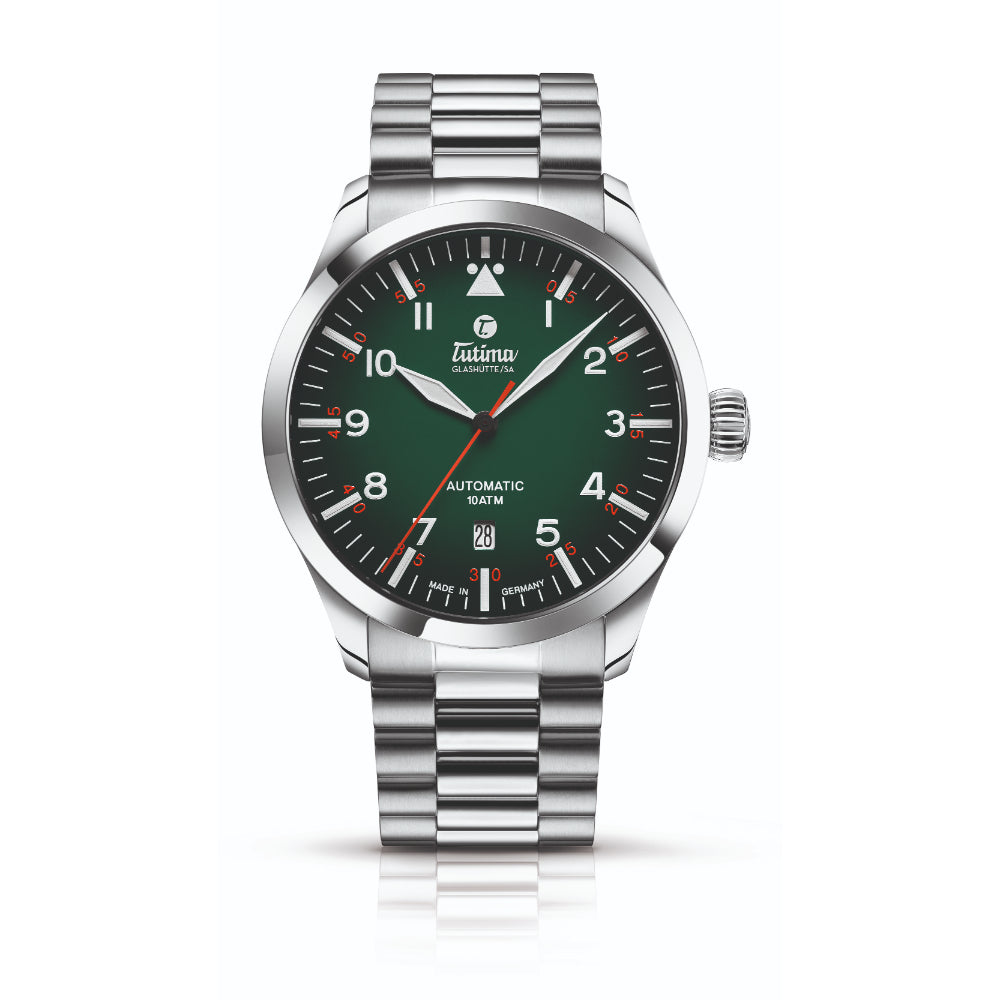 Tutima Glashütte Flieger Automatic Green 41mm | GCC | Luxury Watches | Mens | Mens Watches Tutima Glashütte Flieger Automatic Green 41mm | GCC | Luxury Watches | Mens | Mens Watches