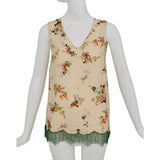 Twinset Sleeveless Top Nude/ Floral Small