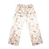 Twin Set Pants Print Flowers Ivory Size Small