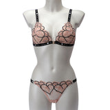Twinset Floral Tulle G-String With Heart Pattern