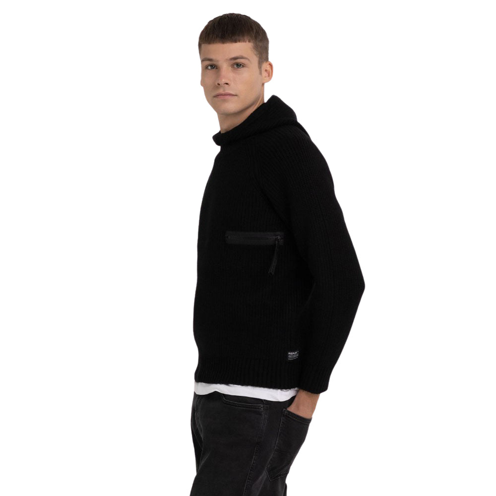 Recycled Wool sweater with Hood