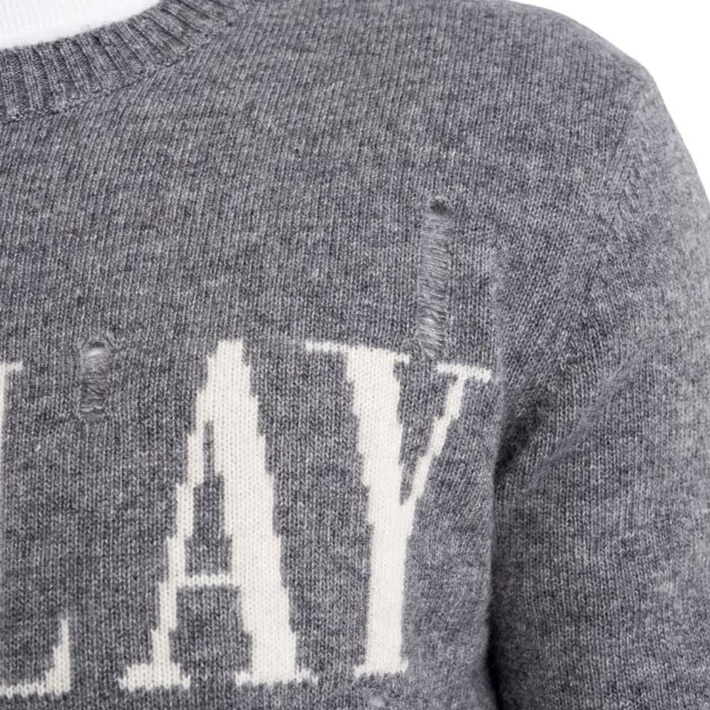 Aged Eco Crewneck Sweater in Wool and Viscose