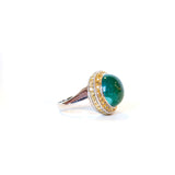 OuzounianÃ¢Â Men'S Ring Silver 925 With Round Diamond & Turquoise Size 10.5